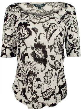 Ralph Lauren Linen Paisley Top